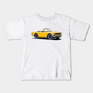 Triumph TR6 in yellow Kids T-Shirt